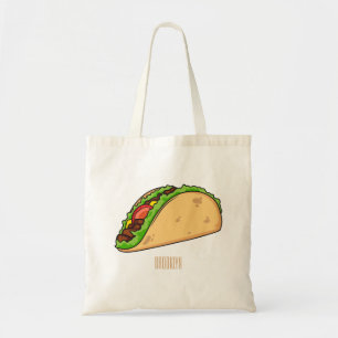 Bolsa Tote Imagem de desenho animado do Taco