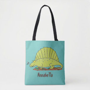 Bolsa Tote Imagem de desenho animado verde-claro