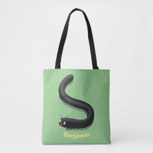 Bolsa Tote Imagem de desenho em forma de milipede