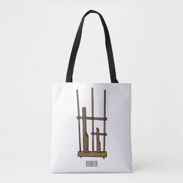 Bolsa Tote Imagem de desenhos angklung (Frente)