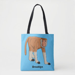 Bolsa Tote Imagem de desenhos animados de macacos