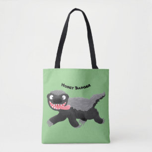 Bolsa Tote Imagem de desenhos animados famintos e engraçados