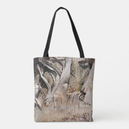 Bolsa Tote Imagem de Foto de Fechamento de Textura de Tronco