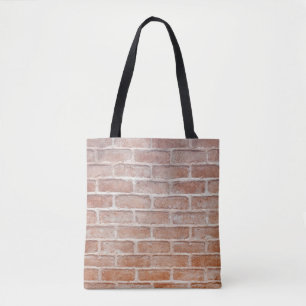 Bolsa Tote Imagem do texto abstrato da parede do tijolo de fu