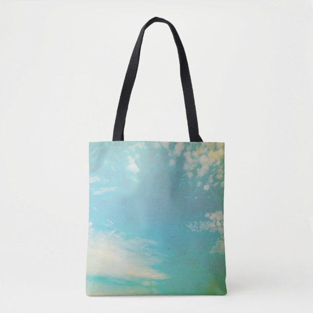 Bolsa Tote Imagem enevoada do fundo do céu. decoração domicil (Frente)