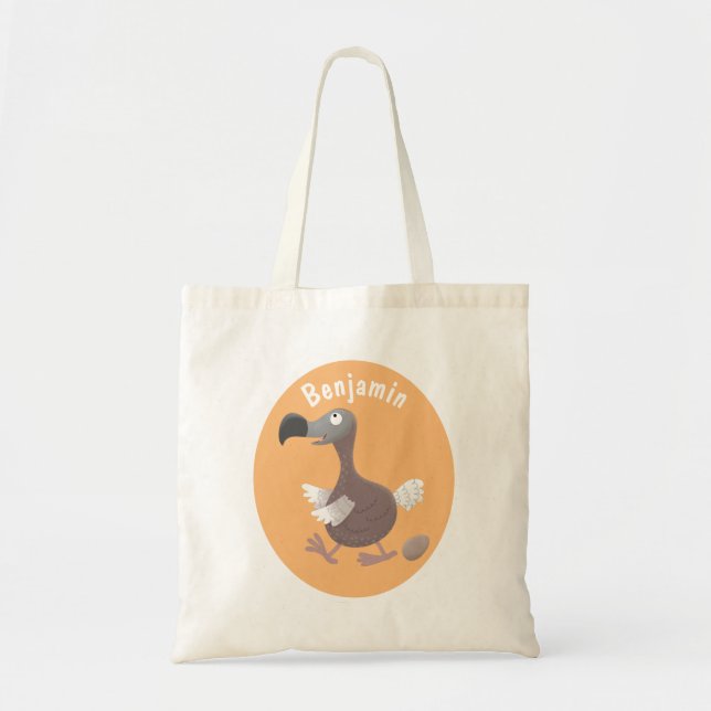 Bolsa Tote Imagem engraçada de desenho animado de pássaro dod (Frente)