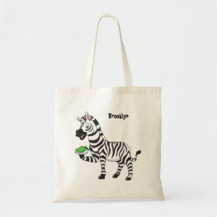 Bolsa Tote Imagem engraçada de desenho animado zebra