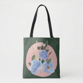 Bolsa Tote Imagem personalizada e nome Fluxo de cor d'água