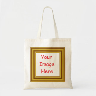 Bolsa Tote Imagem personalizada e quadro Dourado impresso