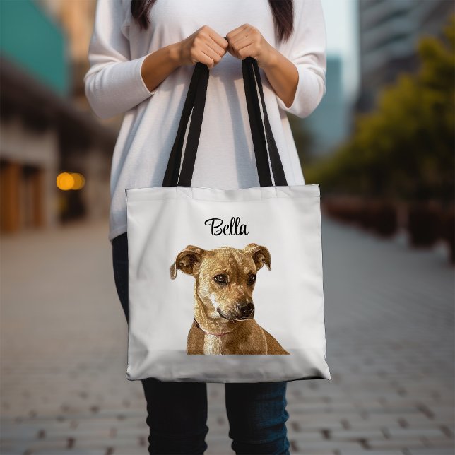 Bolsa Tote Imagem Personalizada Personalizada de Dog Simples (Criador carregado)
