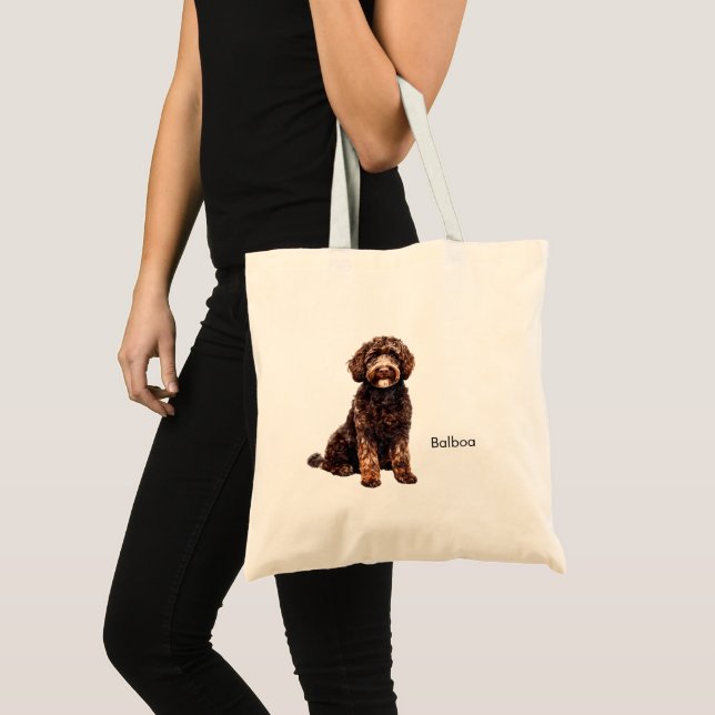 Bolsa Tote Imagem Pet de Aquarela Personalizada (Frente (produto))