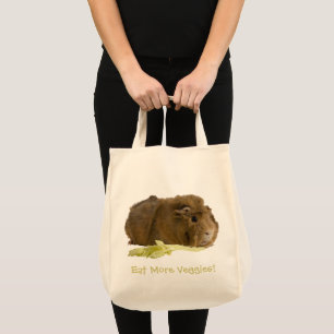 Bolsa Tote Imagem Reutilizável Eco Verde - Pig Guiné Adorá