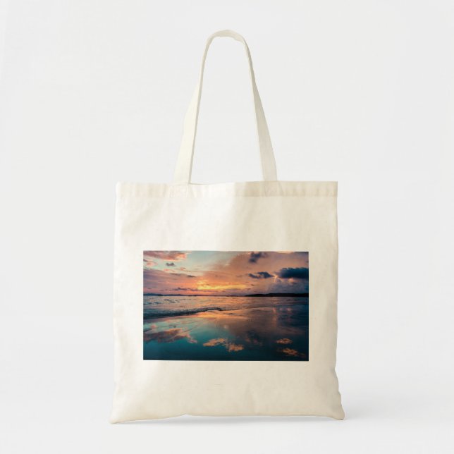 Bolsa Tote Imagens Cênicas do Oceano de Arte de Praia Fotogra (Frente)