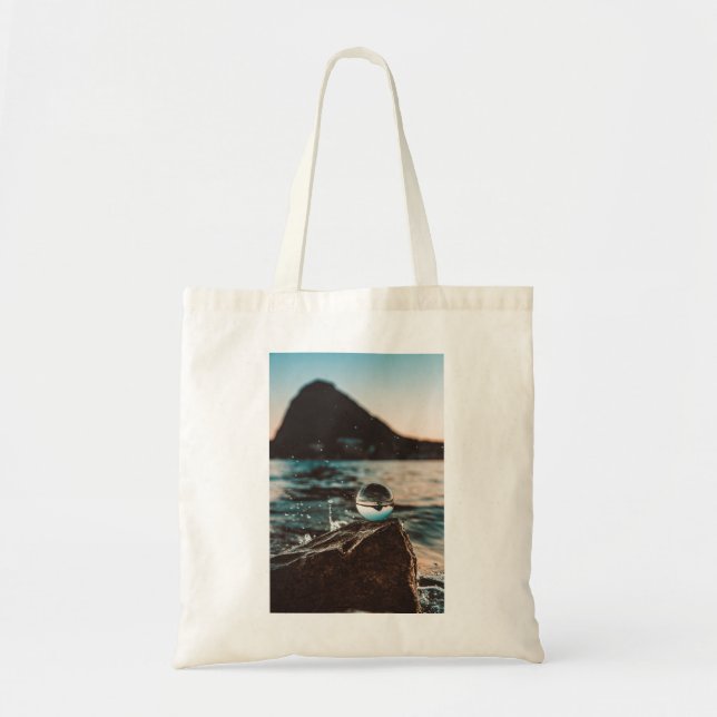 Bolsa Tote Imagens Cênicas do Oceano de Arte de Praia Fotogra (Frente)