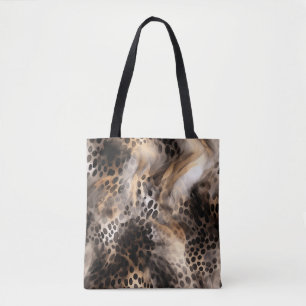 Bolsa Tote Impressão abstrato Leopardo Animal