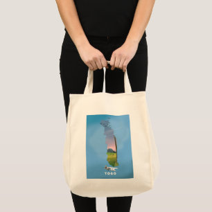 Bolsa Tote Impressão africano do viagem do mapa de Togo