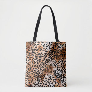 Bolsa Tote Impressão Afro-Leopardo Invisível