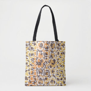 Bolsa Tote Impressão animal, fundo de textura leopardo, cobr