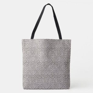 Bolsa Tote Impressão Animal Marrom reversível/Bolsa