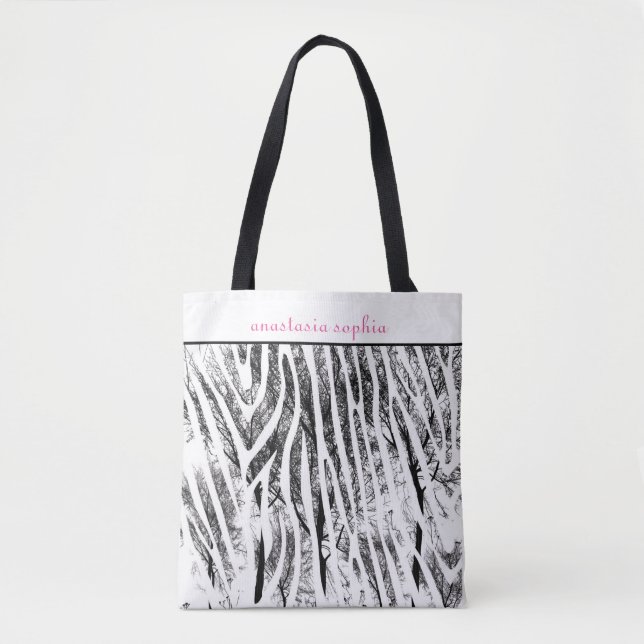 Bolsa Tote Impressão Animal Monograma (Frente)