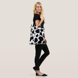 Bolsa Tote Impressão animal preto e branco do teste padrão