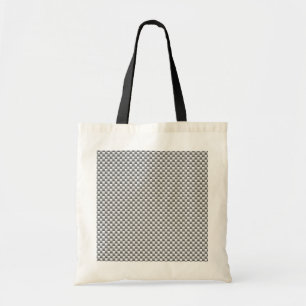 Bolsa Tote Impressão branco de prata da fibra do carbono