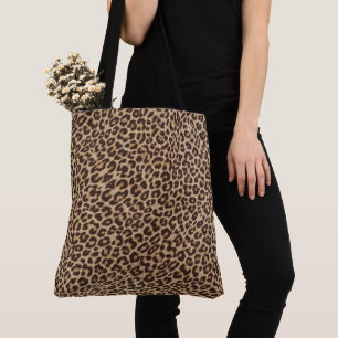 Bolsa Tote Impressão Brown do leopardo da sacola do