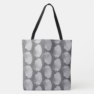 Bolsa Tote Impressão, cinzas/cinza e branco de bloco de Shel