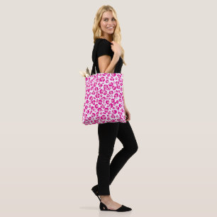 Bolsa Tote Impressão cor-de-rosa sobre fundo personalizável