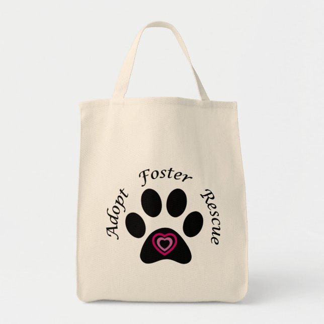 Bolsa Tote Impressão da pata (Frente)