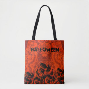 Bolsa Tote Impressão de Abóbora de Halloween