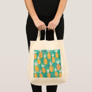 Bolsa Tote Impressão de Aquarela de Abacaxi
