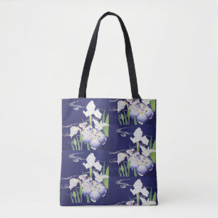 Bolsa Tote Impressão de Arte de Íris Japonesa Vintage Kogyo T