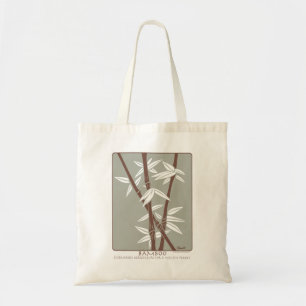 Bolsa Tote Impressão de bambu da planta - saco do reciclar