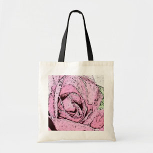 Bolsa Tote Impressão de bloco cor-de-rosa da herança