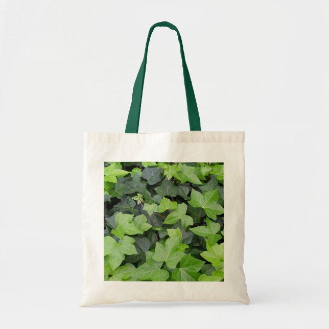 Bolsa Tote Impressão de Botânica de Ivy Verde (Frente)
