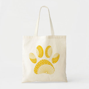 Bolsa Tote Impressão de Cães de Girassol Amarelo