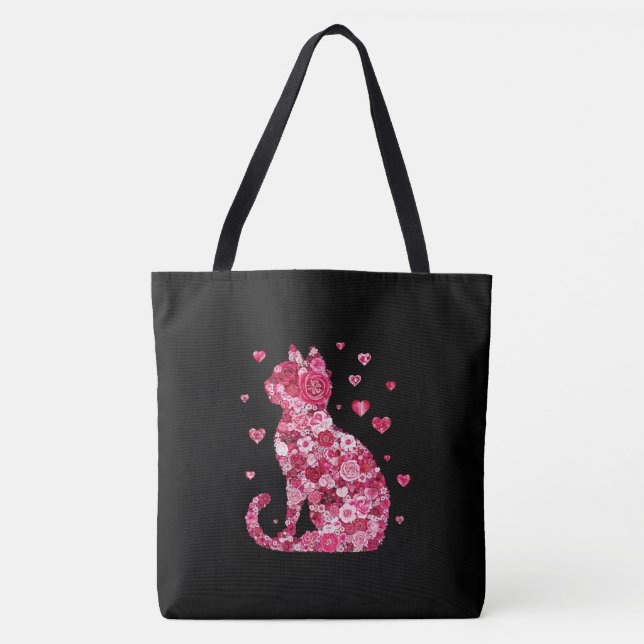Bolsa Tote Impressão de Canvas de  de Silhouette ArtFaux de C (Frente)