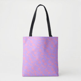 Bolsa Tote Impressão de Cereja Padrão de Cereja Rosa Impressã