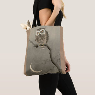 Bolsa Tote impressão de coruja de orelha longa
