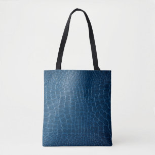 Bolsa Tote Impressão de couro crocodilo azul