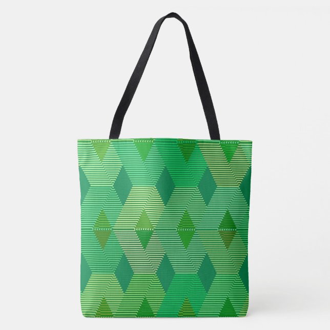 Bolsa Tote Impressão de Diamante Moderno do Século médio, Jad (Frente)