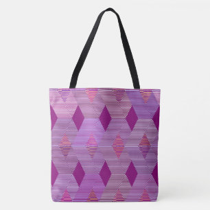 Bolsa Tote Impressão de Diamante Moderno do Século médio, Rox