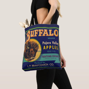 Bolsa Tote impressão de etiqueta da Marca de Maçãs de Buffalo