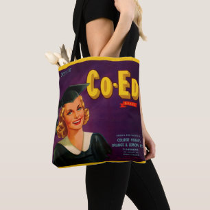 Bolsa Tote impressão de etiqueta de Marca cítrica coEd  194