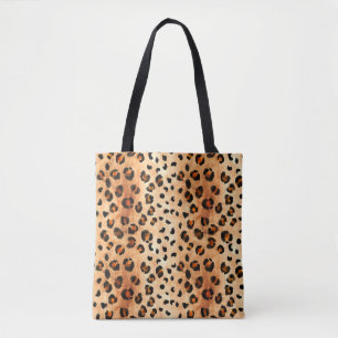 Bolsa Tote Impressão de Leopardo Aquoso: Textura Exótica De P