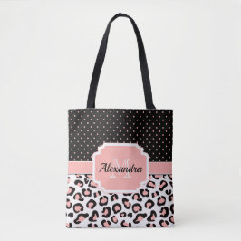 Bolsa Tote Impressão de Leopardo Bonito