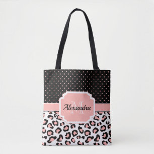 Bolsa Tote Impressão de Leopardo Bonito