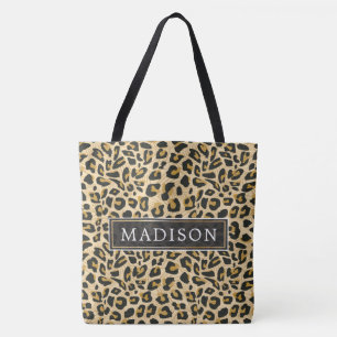 Bolsa Tote Impressão de leopardo personalizada