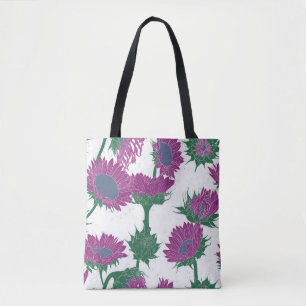 Bolsa Tote Impressão de madeira Rosa de girassol